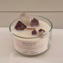 Load image into Gallery viewer, Crystal Candle - Lavender & Ocean Mist