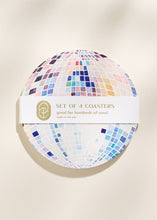 Load image into Gallery viewer, Rainbow Disco Ball Reusable Chipboard Coasters - Set of Four