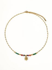 Ariel Sun Necklace with Beads