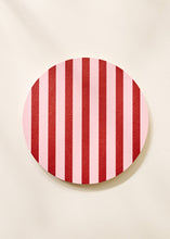 Load image into Gallery viewer, Pink &amp; Maroon Striped Chipboard Coaster - Set of 4