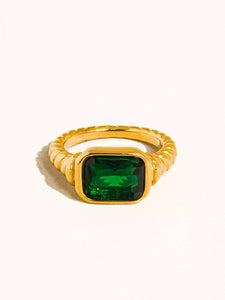 Stone Croissant Ring
