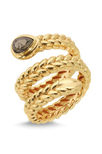 Load image into Gallery viewer, Pyrite Emmeline Gold Wrap Ring