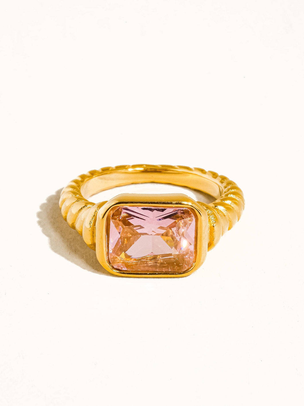 Stone Croissant Ring