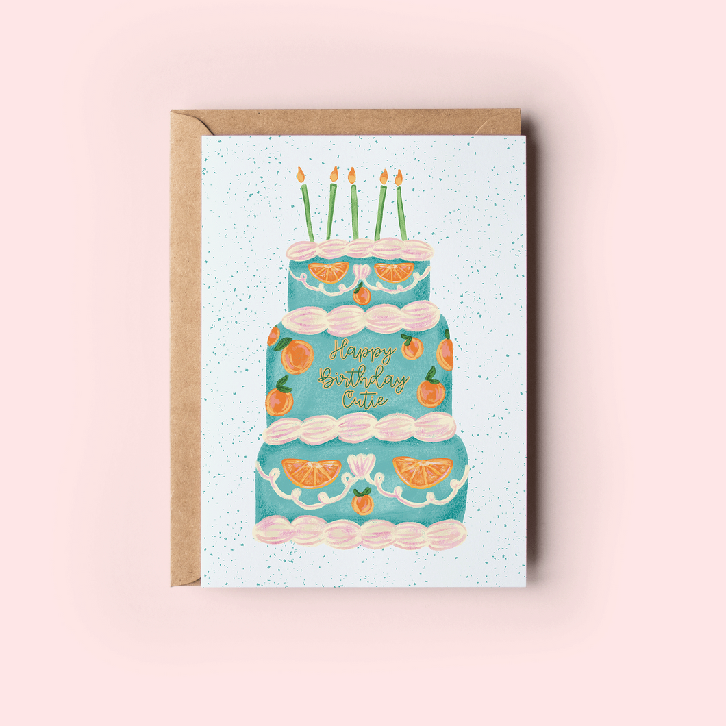 Happy Birthday Cutie Cake Card