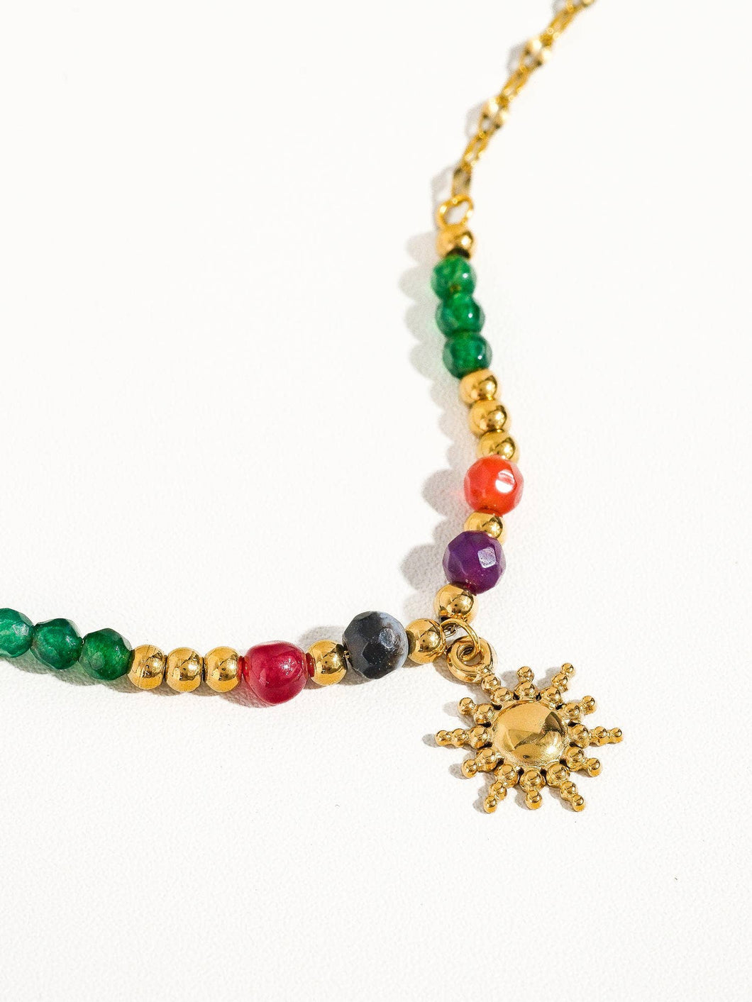 Ariel Sun Necklace with Beads