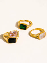 Load image into Gallery viewer, Stone Croissant Ring