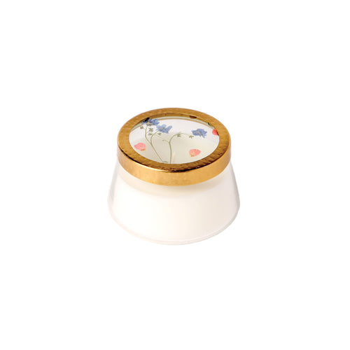 Apricot Rose Medium Pressed Flower Candle