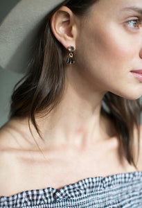 Smoke Crystal Confetti Earrings