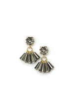 Load image into Gallery viewer, Smoke Crystal Confetti Earrings