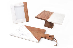 Wood + Marble Mix Serving Platter