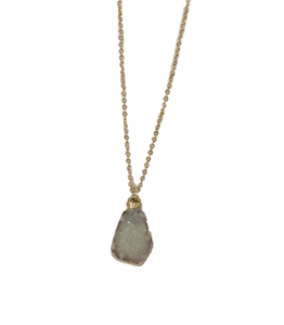 White Druzy Necklace