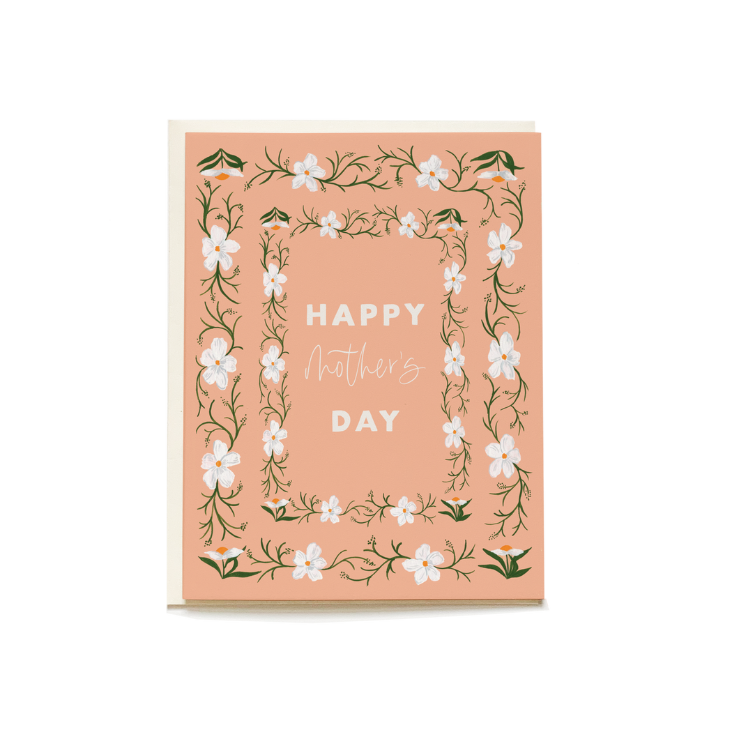 White Poppy Mother's Day Card