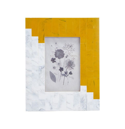 Yellow and White Frame (4 x 6)