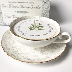 Rice Flower Teacup Candle