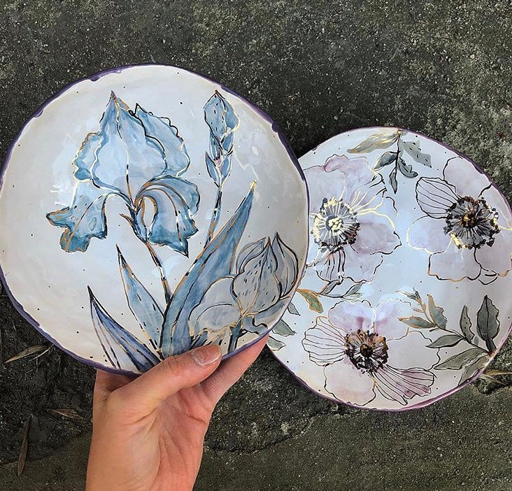 Blue Floral Bowl