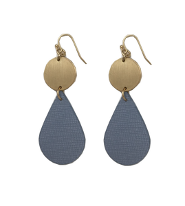 Blue Tear Drop Earrings