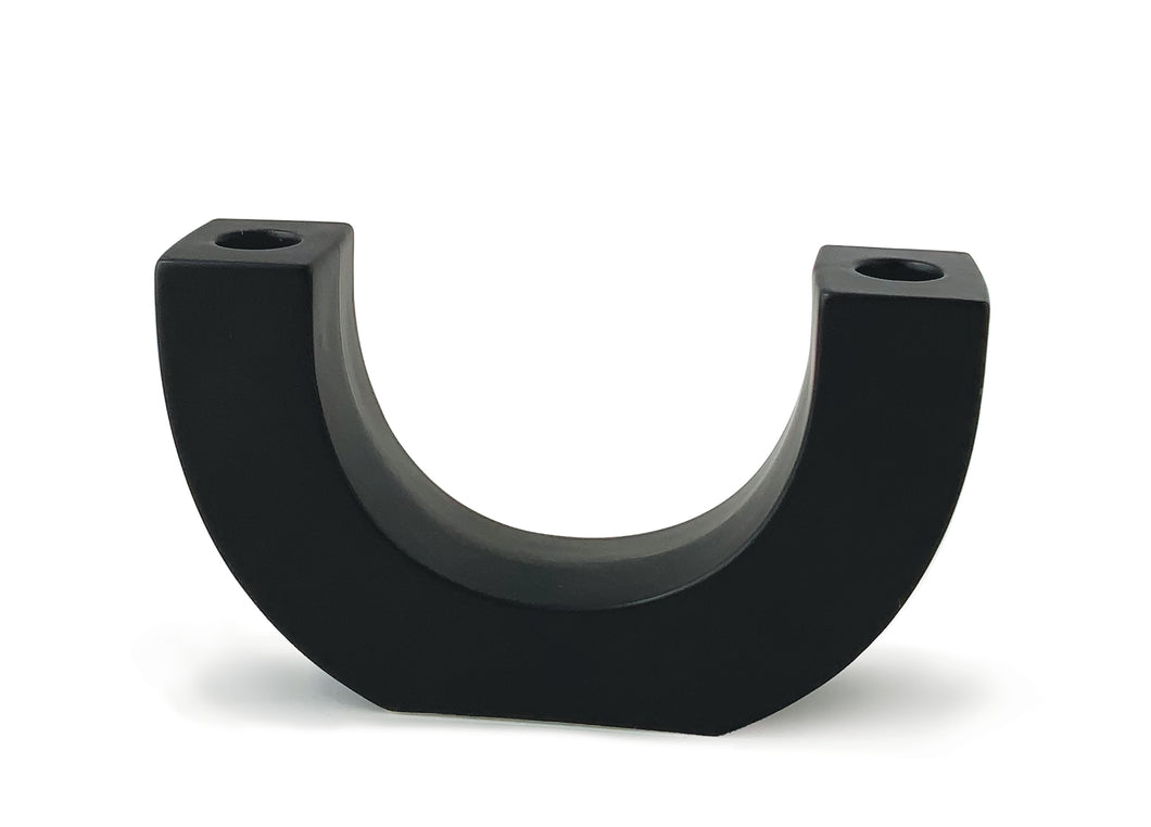 Black Ceramic Taper Holder