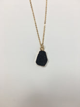 Load image into Gallery viewer, Black Druzy Necklace