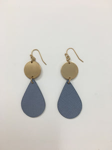 Blue Tear Drop Earrings