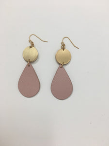 Pink Tear Drop Earrings