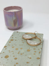 Load image into Gallery viewer, Gold/Stone Half Circle Earrings
