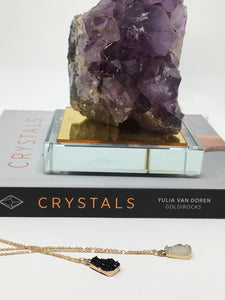 Black Druzy Necklace