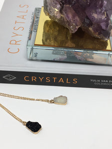 White Druzy Necklace