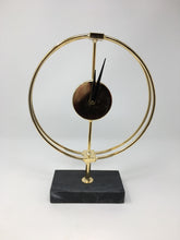 Load image into Gallery viewer, Gold Numberless Clock on Stand