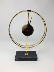 Gold Numberless Clock on Stand