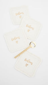 Bottoms Up Coaster & Bottle Opener Set