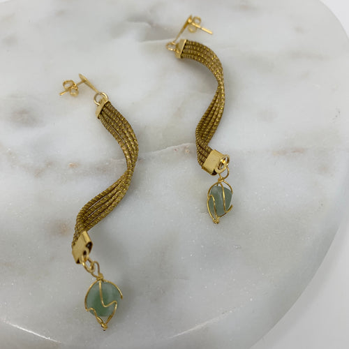 Dani Golden Grass Earrings