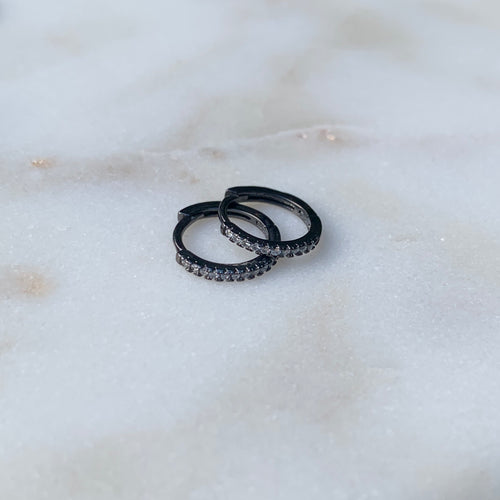 Gunmetal Eternity Earrings